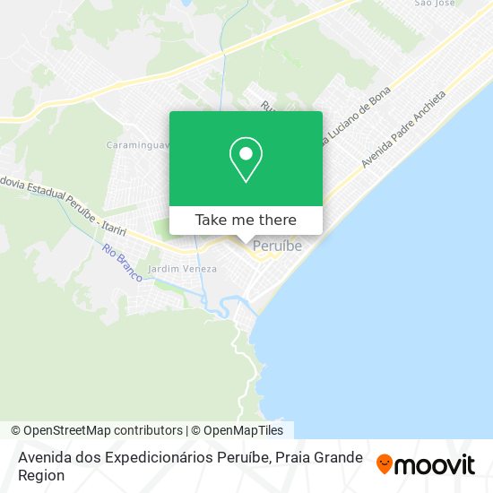Avenida dos Expedicionários Peruíbe map