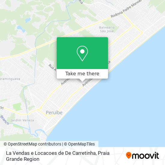 La Vendas e Locacoes de De Carretinha map