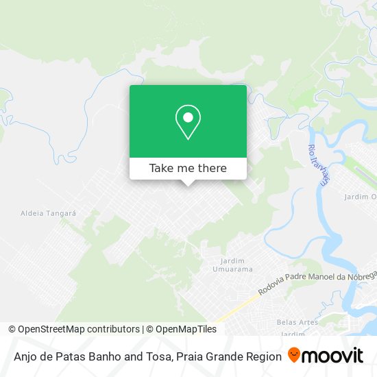 Anjo de Patas Banho and Tosa map