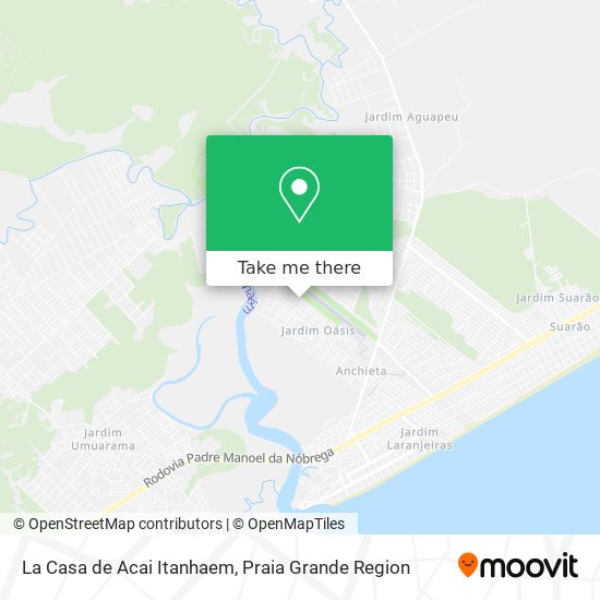 La Casa de Acai Itanhaem map