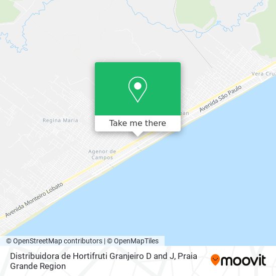 Distribuidora de Hortifruti Granjeiro D and J map