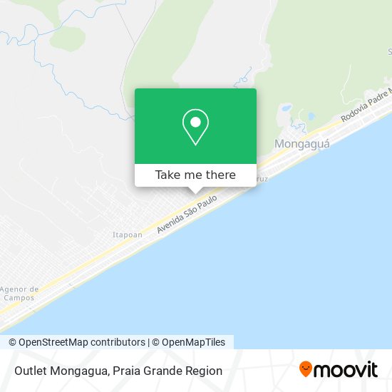 Outlet Mongagua map