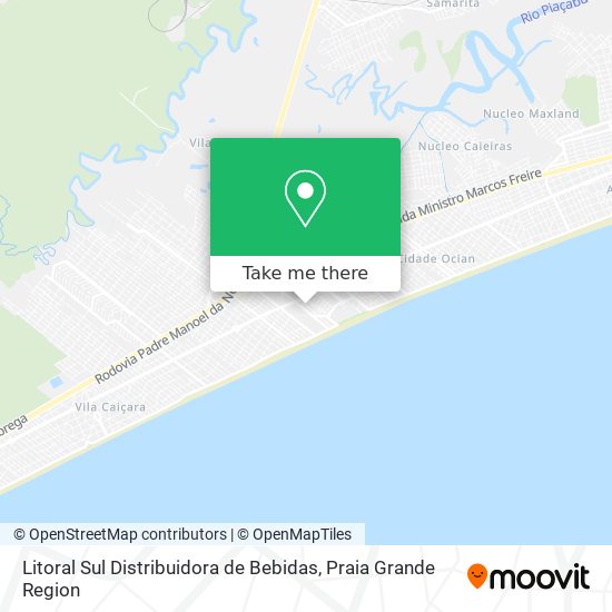 Litoral Sul Distribuidora de Bebidas map