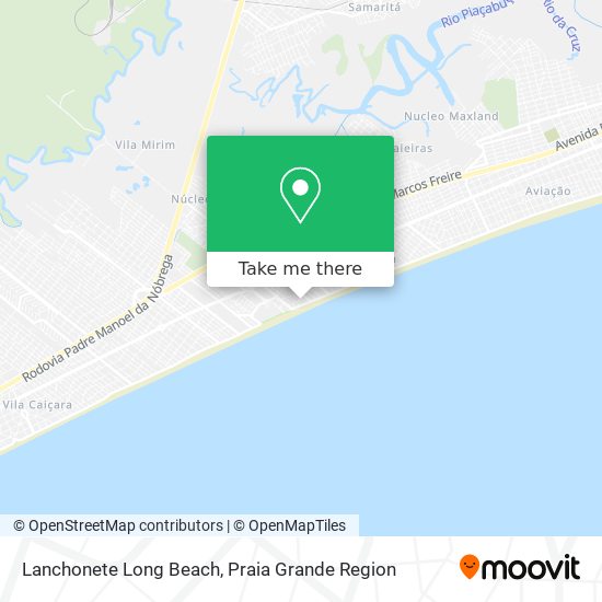 Lanchonete Long Beach map