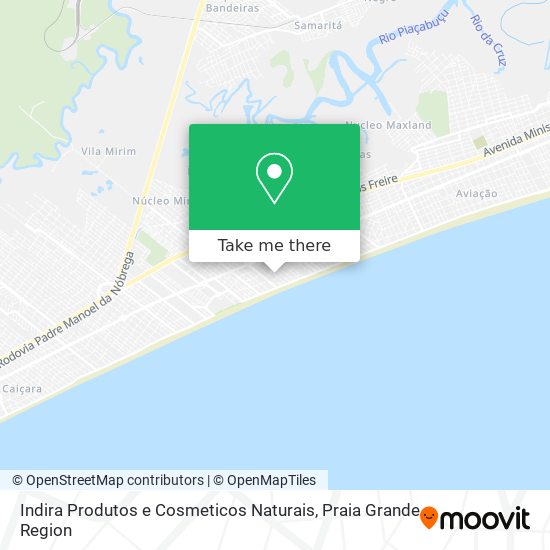 Mapa Indira Produtos e Cosmeticos Naturais