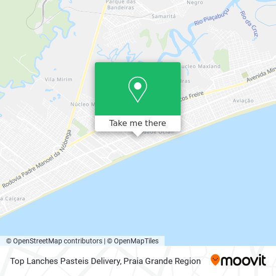 Top Lanches Pasteis Delivery map