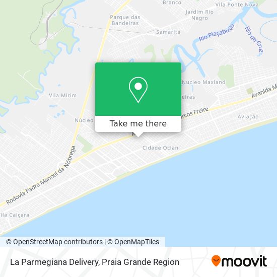 La Parmegiana Delivery map