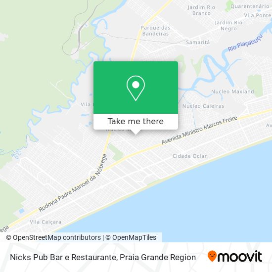 Mapa Nicks Pub Bar e Restaurante