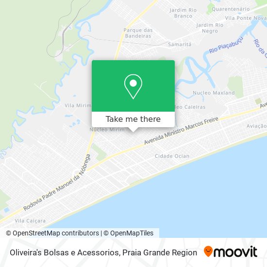 Mapa Oliveira's Bolsas e Acessorios