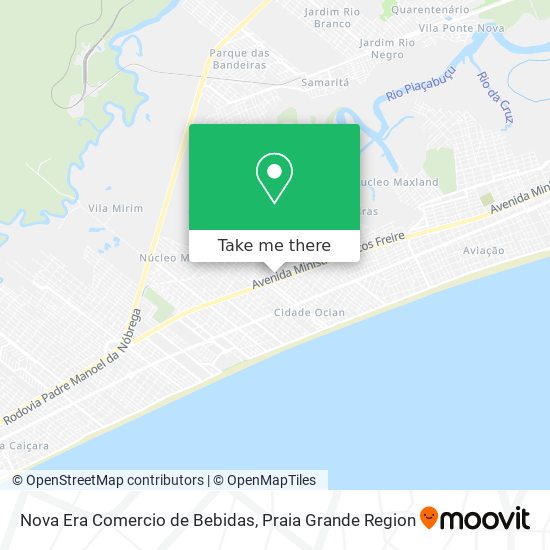 Mapa Nova Era Comercio de Bebidas