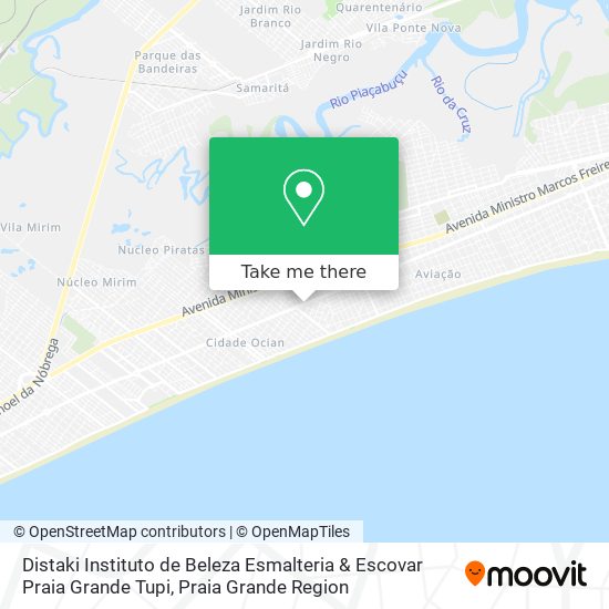 Distaki Instituto de Beleza Esmalteria & Escovar Praia Grande Tupi map