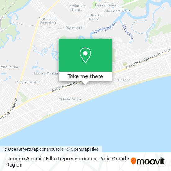 Geraldo Antonio Filho Representacoes map