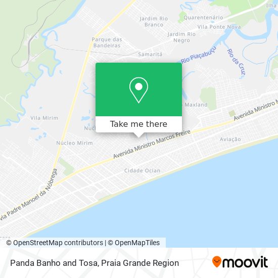 Panda Banho and Tosa map