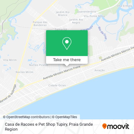 Casa de Racoes e Pet Shop Tupiry map