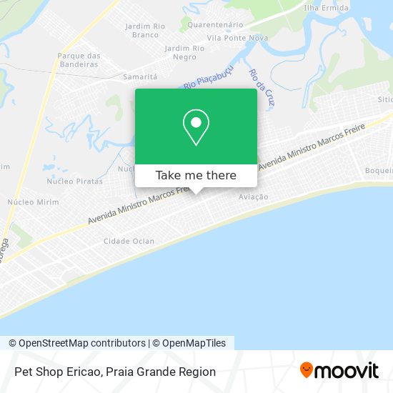 Mapa Pet Shop Ericao