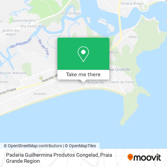 Mapa Padaria Guilhermina Produtos Congelad