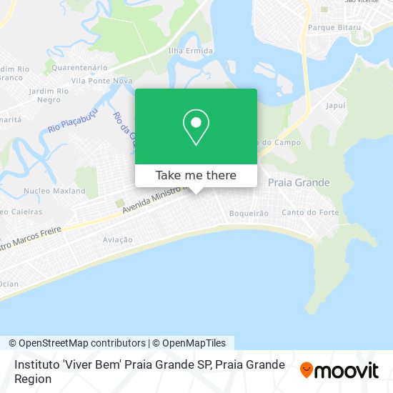 Mapa Instituto 'Viver Bem' Praia Grande SP