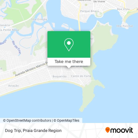 Dog Trip map