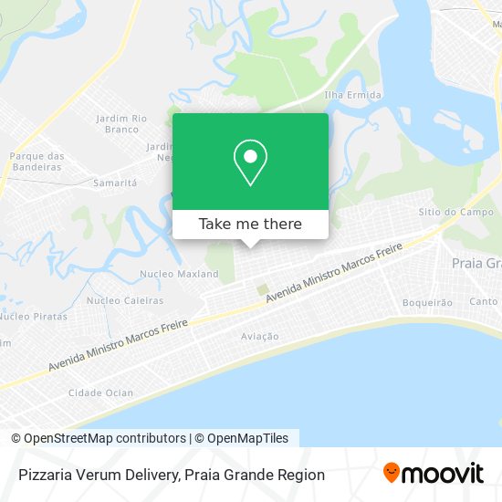 Pizzaria Verum Delivery map