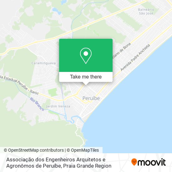 Associação dos Engenheiros Arquitetos e Agronômos de Peruíbe map