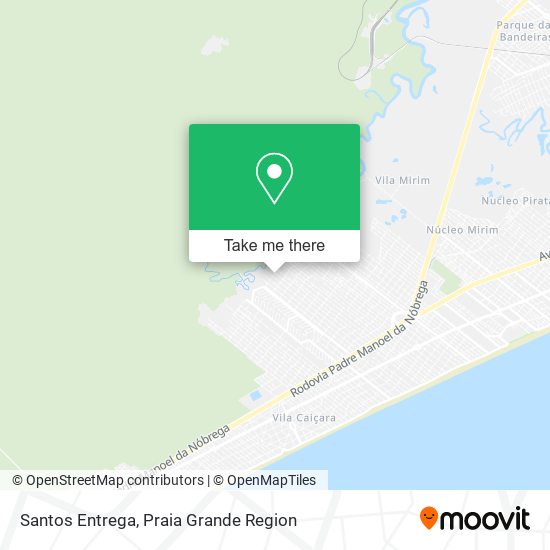 Santos Entrega map