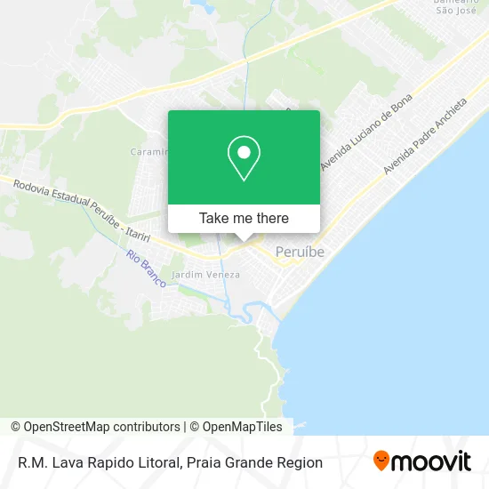 R.M. Lava Rapido Litoral map