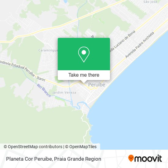 Planeta Cor Peruibe map