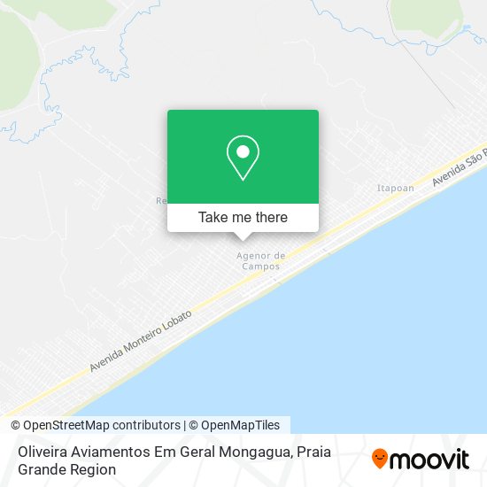 Oliveira Aviamentos Em Geral Mongagua map