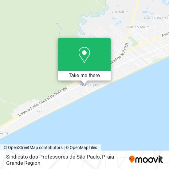 Sindicato dos Professores de São Paulo map