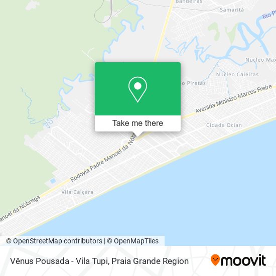 Vênus Pousada - Vila Tupi map