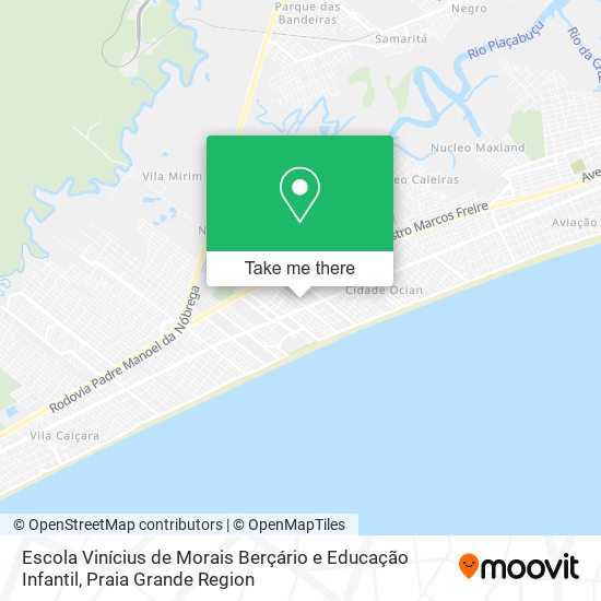 Mapa Escola Vinícius de Morais Berçário e Educação Infantil