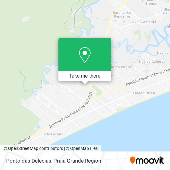 Ponto das Delecias map