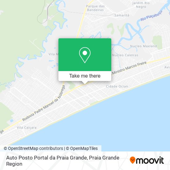 Mapa Auto Posto Portal da Praia Grande