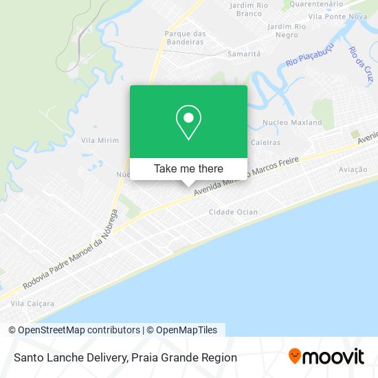 Mapa Santo Lanche Delivery