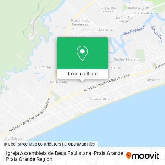 Mapa Igreja Assembleia de Deus Paulistana -Praia Grande