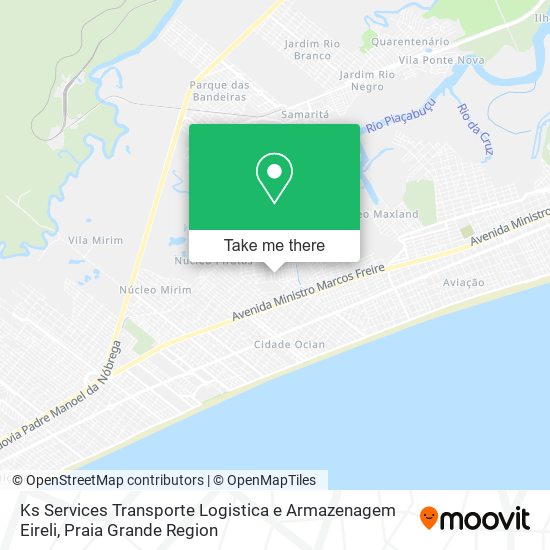 Mapa Ks Services Transporte Logistica e Armazenagem Eireli