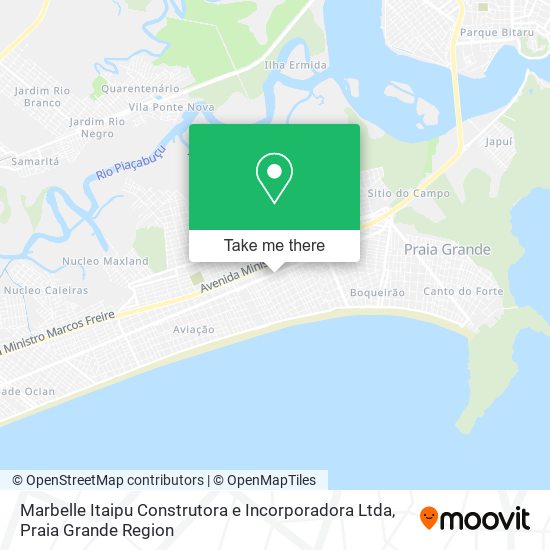 Mapa Marbelle Itaipu Construtora e Incorporadora Ltda