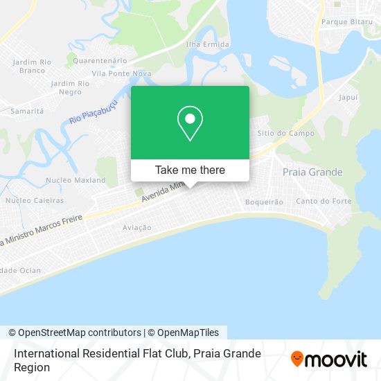 International Residential Flat Club map