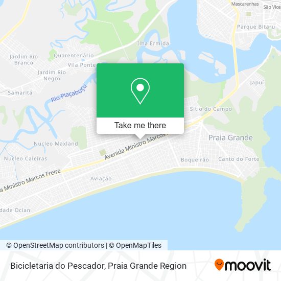 Bicicletaria do Pescador map
