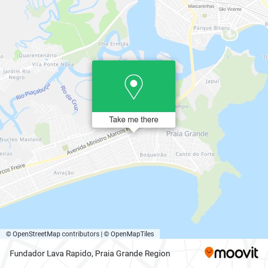 Fundador Lava Rapido map