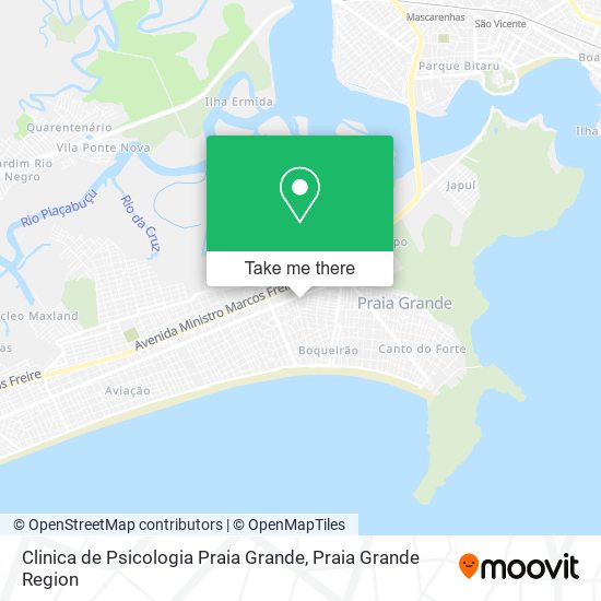 Mapa Clinica de Psicologia Praia Grande