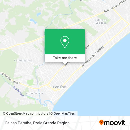 Calhas Peruíbe map