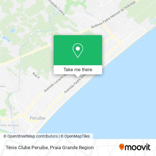 Tênis Clube Peruibe map
