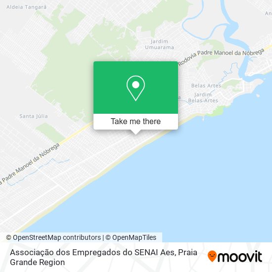 Associação dos Empregados do SENAI Aes map