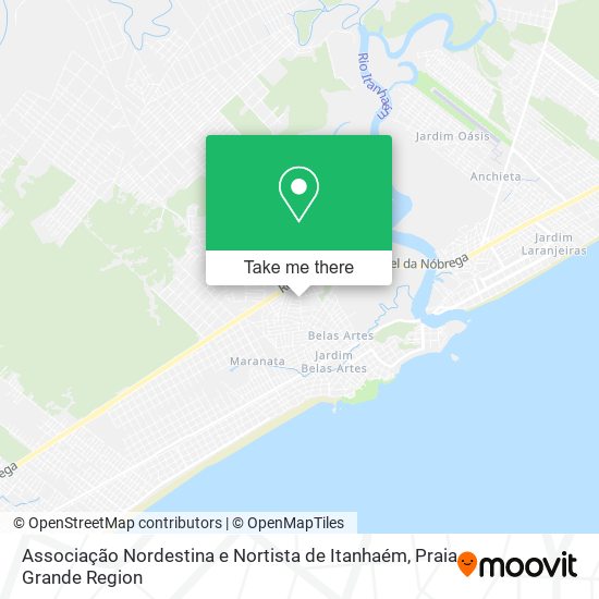 Associação Nordestina e Nortista de Itanhaém map