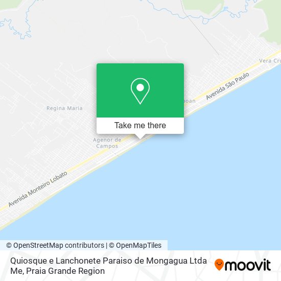 Quiosque e Lanchonete Paraiso de Mongagua Ltda Me map