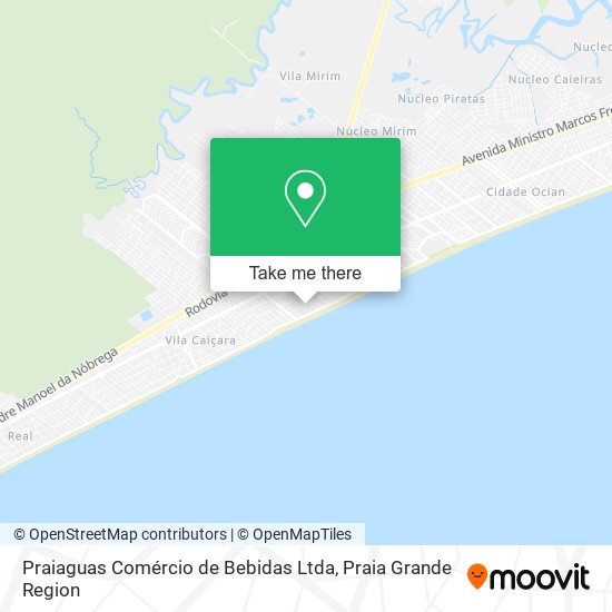 Mapa Praiaguas Comércio de Bebidas Ltda