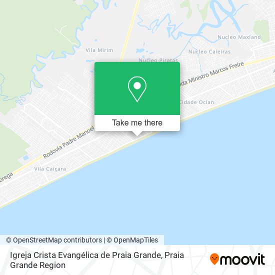 Mapa Igreja Crista Evangélica de Praia Grande