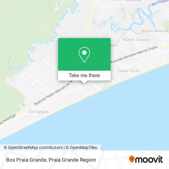 Box Praia Grande map
