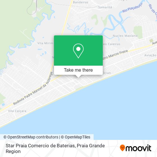 Star Praia Comercio de Baterias map